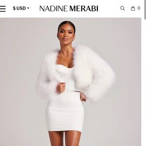 Nadine Merabi Leona White Jacket